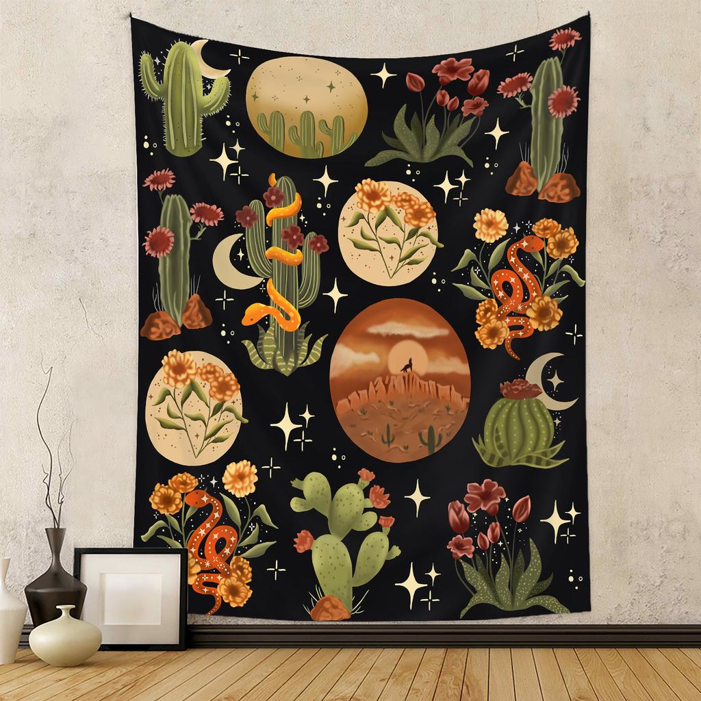 Новая фоновая ткань Ins, висящая на ветру ткань, украшение комнаты Ins, подвесная ткань, гобелен с грибами