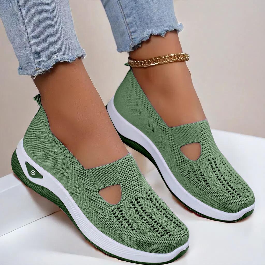 Fashion 2025Breathable Mesh Flats Shoes for Women Comfortable Slip On Casual Shoes Woman Lightweight Soft Bottom Loafers Plus Size 43