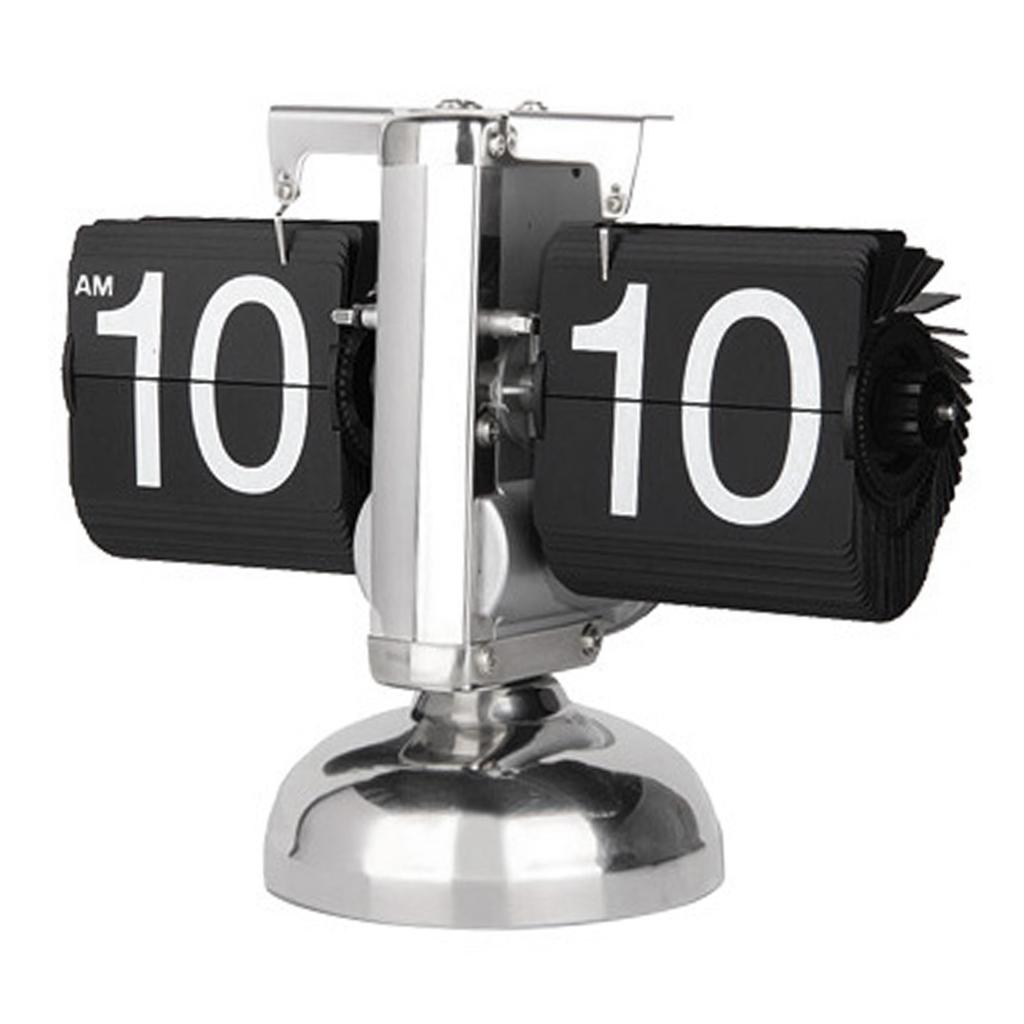 Digital Down Clock Retro Minimalist Single Foot Mechanical Auto Clock Desk Clock for Home