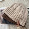 100% чистая шерсть вязаная шапка женская осенне-зимняя универсальная большая окружность головы защита от холода защита ушей теплая шерстяная шапка