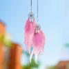Mini Dream Catcher Car Interior Rearview Mirror Hangings Car Charms Pendant Double Wind Chimes Car Decor Accessories Multi Color