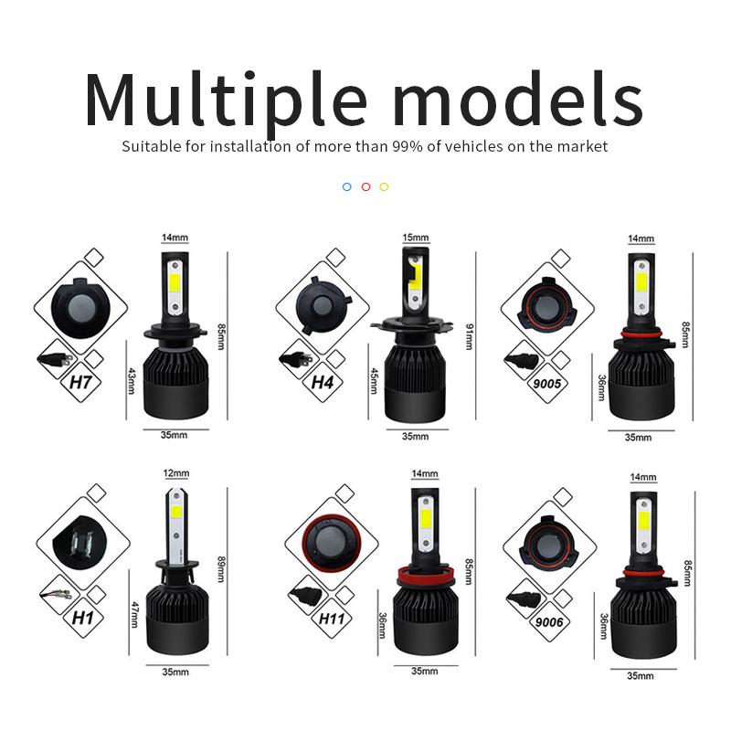 2 шт. супер яркие светодиодные фары автомобиля 10000LM 50 Вт H4 H1 H7 H8 H9 H11 H16 Canbus 9005 HB3 9006 HB4 Противотуманные фары 3000 К 4300 К 6000 К 8000 К