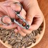 Stainless Steel Melon Seed Plier Scissor Nut Cracker Walnut Pine Sheller Opener
