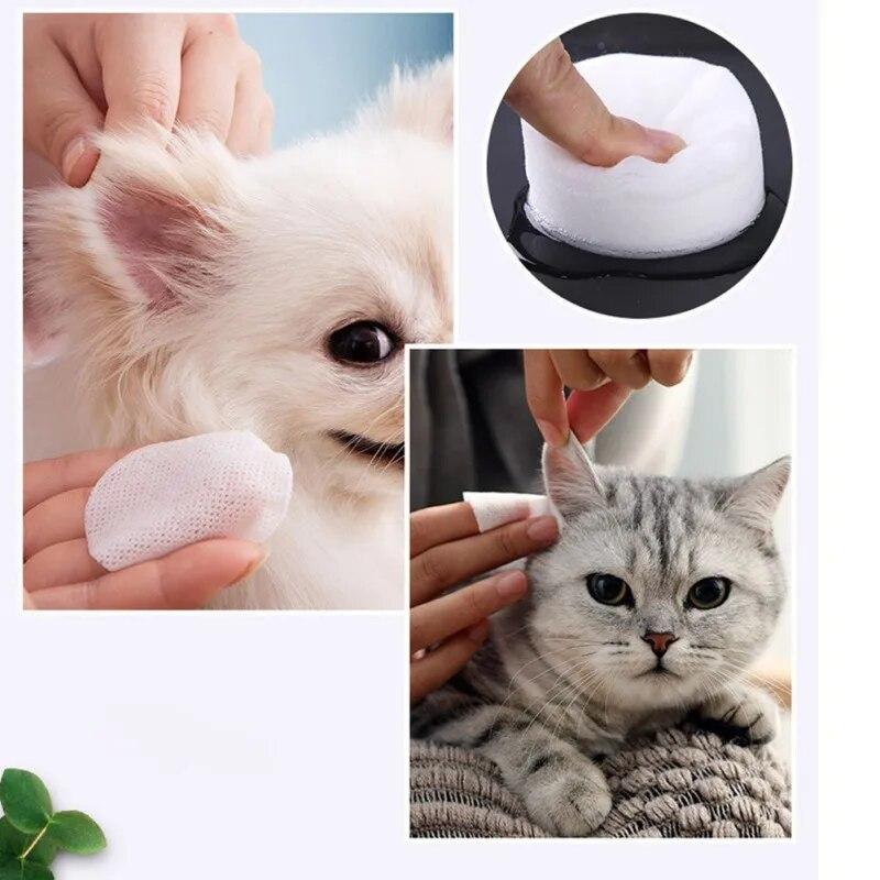 Салфетки для ухода за домашними животными, гипоаллергенные салфетки для чистки ушей для собак, кошек, средство для устранения запаха, дезодорирующие салфетки для собак, 130 упаковок