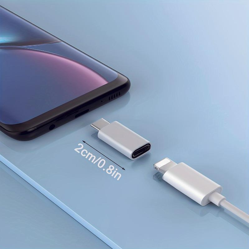 Комплект из 1 шт., адаптер Lightning Female to USB C Male, подходит для зарядки и передачи данных