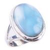 Natural Republic Larimar Gemstone 925 Solid Sterling Silver Gift Ring S.7 J0h23