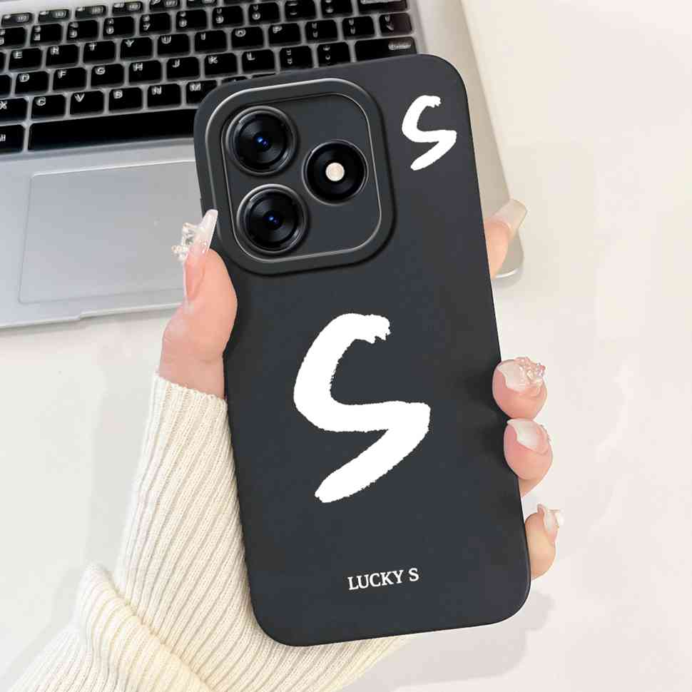 For Realme Note 50 Case RMX3834 Cute A-Z Letters Cover Soft Silicone Casing For Realme Note 50 Note50 Fundas Capa