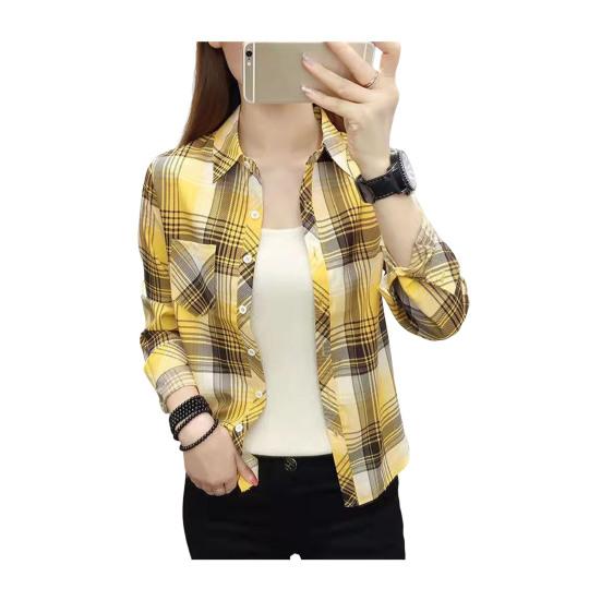 Женская рубашка с лацканами и длинным рукавом, однобортная рубашка, топы, накладные карманы, клетчатый принт, повседневный стиль, рубашка, пальто