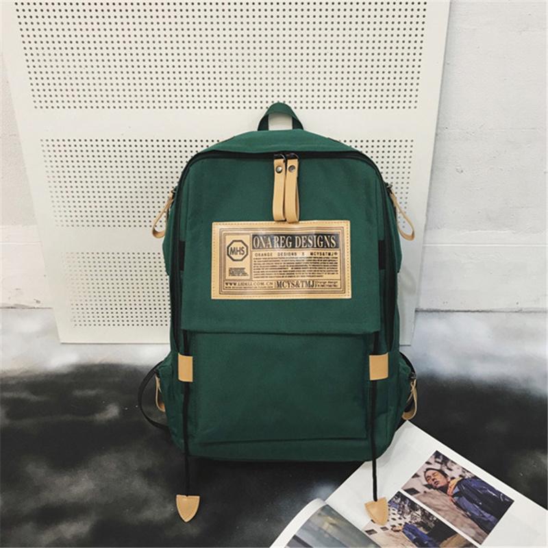 Рюкзак для средней школы, простой школьный рюкзак из хлопка и холста, прочная дорожная сумка для мальчиков и девочек