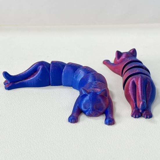 Yousheng 3D печатная фигурка кошки подвижные суставы фигурка котенка шарнирная модель животного снятие стресса игрушка-фиджет настольное украшение орнамент