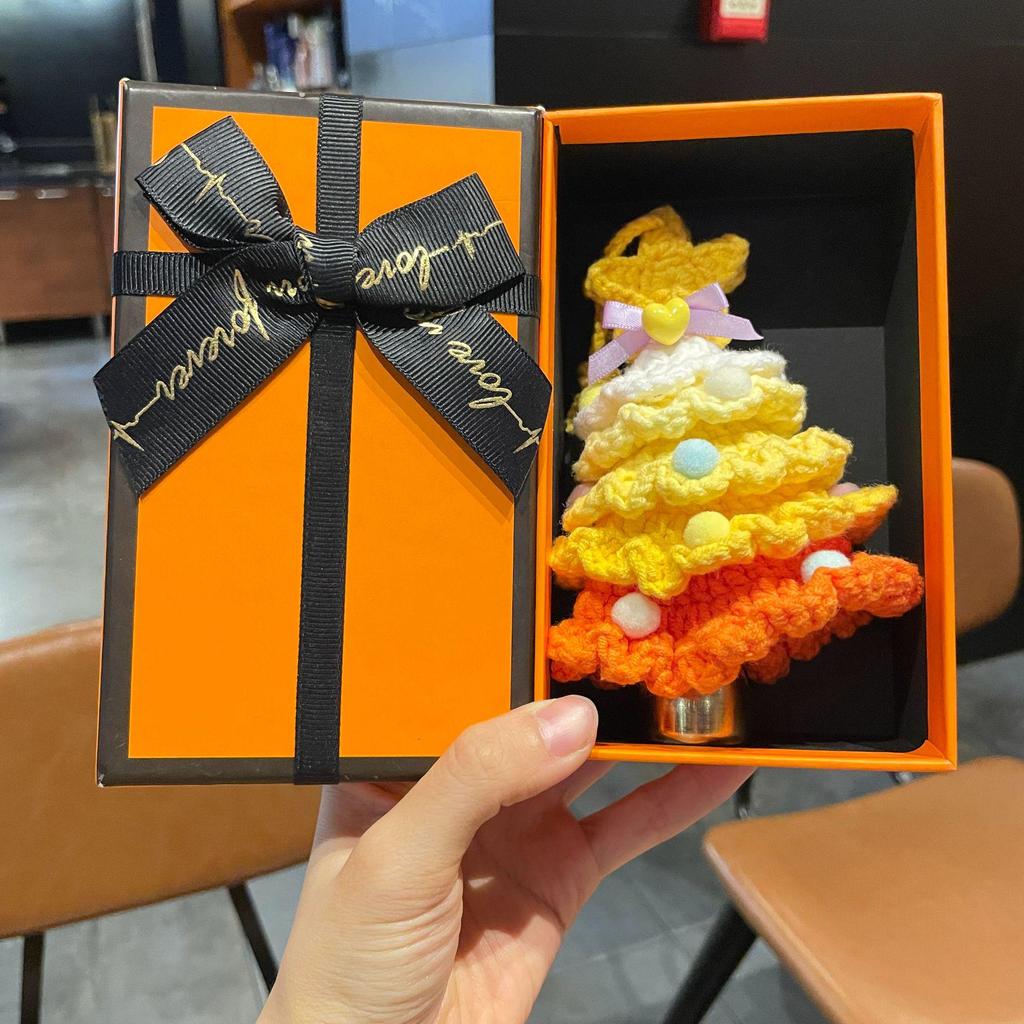 Международная пряжа Крючком Мини Рождественская елка Украшение для автомобиля Подарок