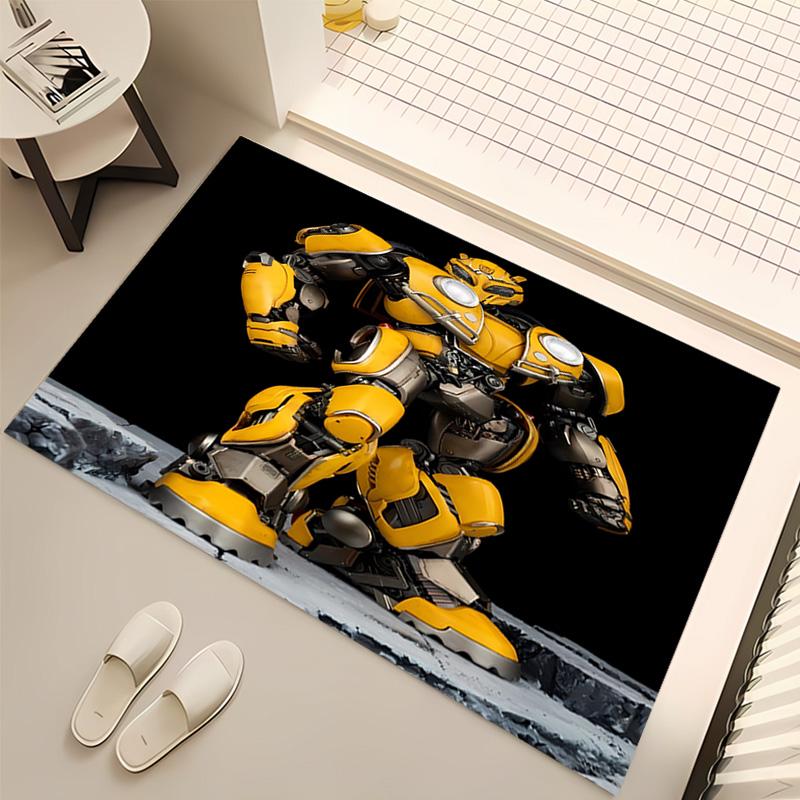 1pc Bumblebee Print Area Rug - Soft, Washable Non-Slip Indoor Mat, Living Room, Home Office Decorative Rug,Office Decorative