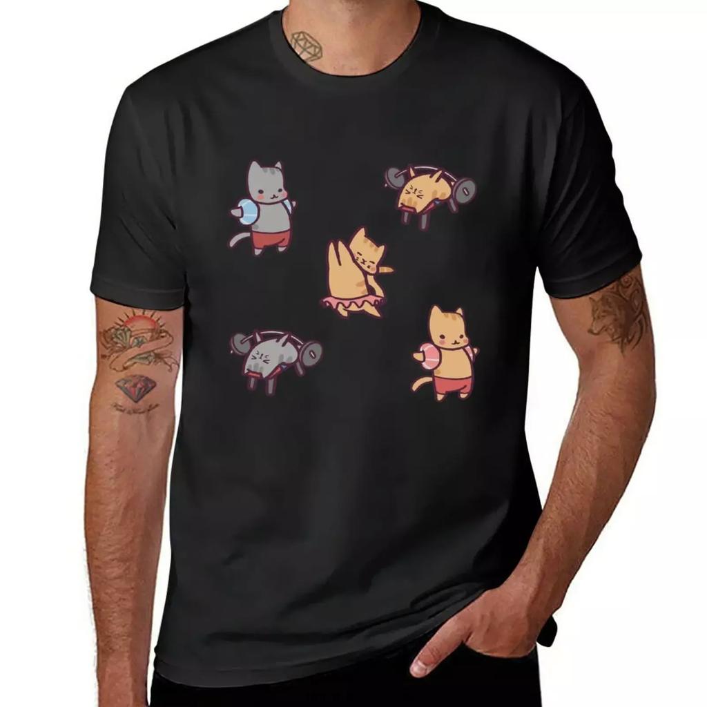 Cute and Funny Cartoon Cat Pack 2 T-Shirt sweat new edition hippie clothes tshirts for men
