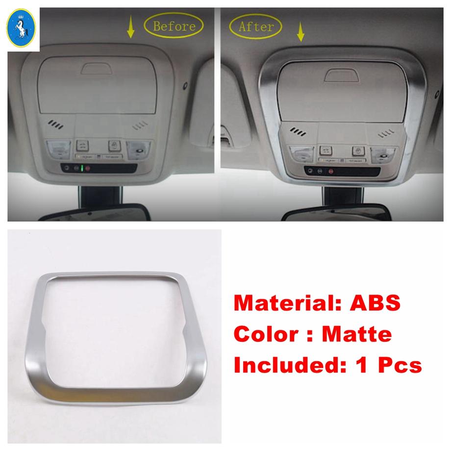 Matte Interior Refit Kit Reading Lamps Water Cup Holder Air AC Glass Lift Button Panel Cover Trim For Cadillac XT6 -