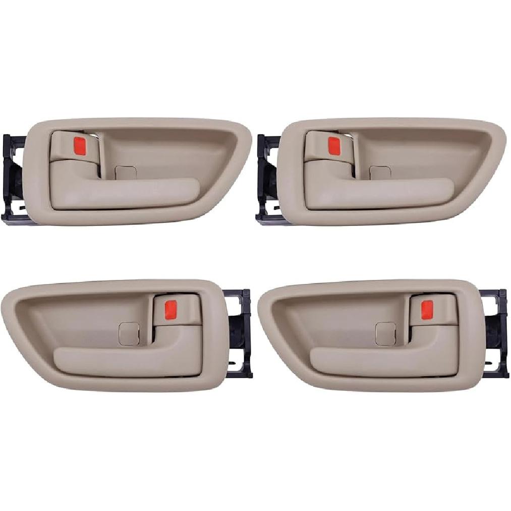 2Pcs Interior Door Handles Driver & Passenger Side For 2001-07 Toyota Sequoia, 2000-2004 Avalon, 2004-2006 Tundra - Crew Cab ONLY - Four Full-Sized