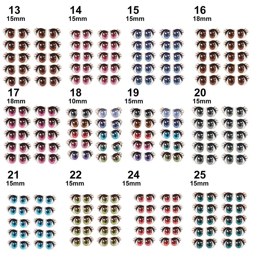 Anime Figurine Doll Cartoon Eyes Stickers Clay Decals Love Cute Sticker Face Organ Paster