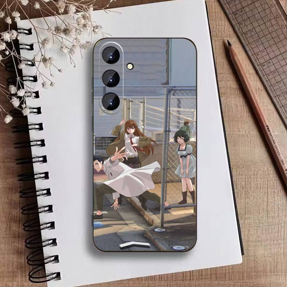 Чехол для телефона A-Okabe Rintaro STEINS DATE для Samsung Galaxy A73, 21, 22, 32, 71, 53, 52, 51, 80, 5G, Мягкий черный чехол