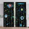 2 шт. Яркие шторы блэкаут на космическую тематику - Цифровая печать HD с красочными планетами и звездами, Светофильтрующие, Устойчивые к выцветанию Po