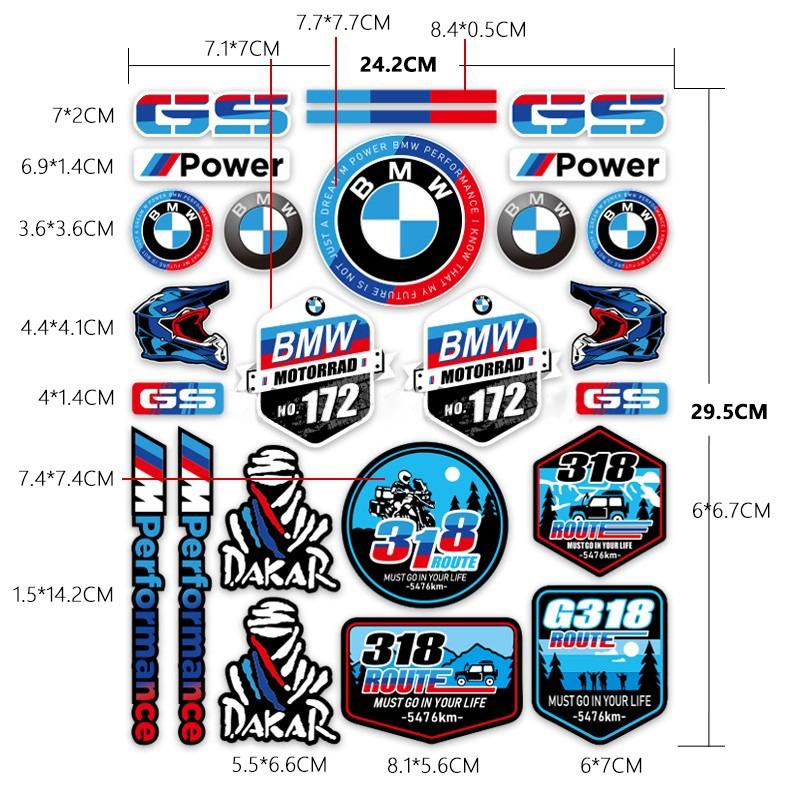 For BMW M Performance Decorative Car Stickers BMW Car Interior Modification Waterproof Locomotive Fuel Tank Reflective Stickers