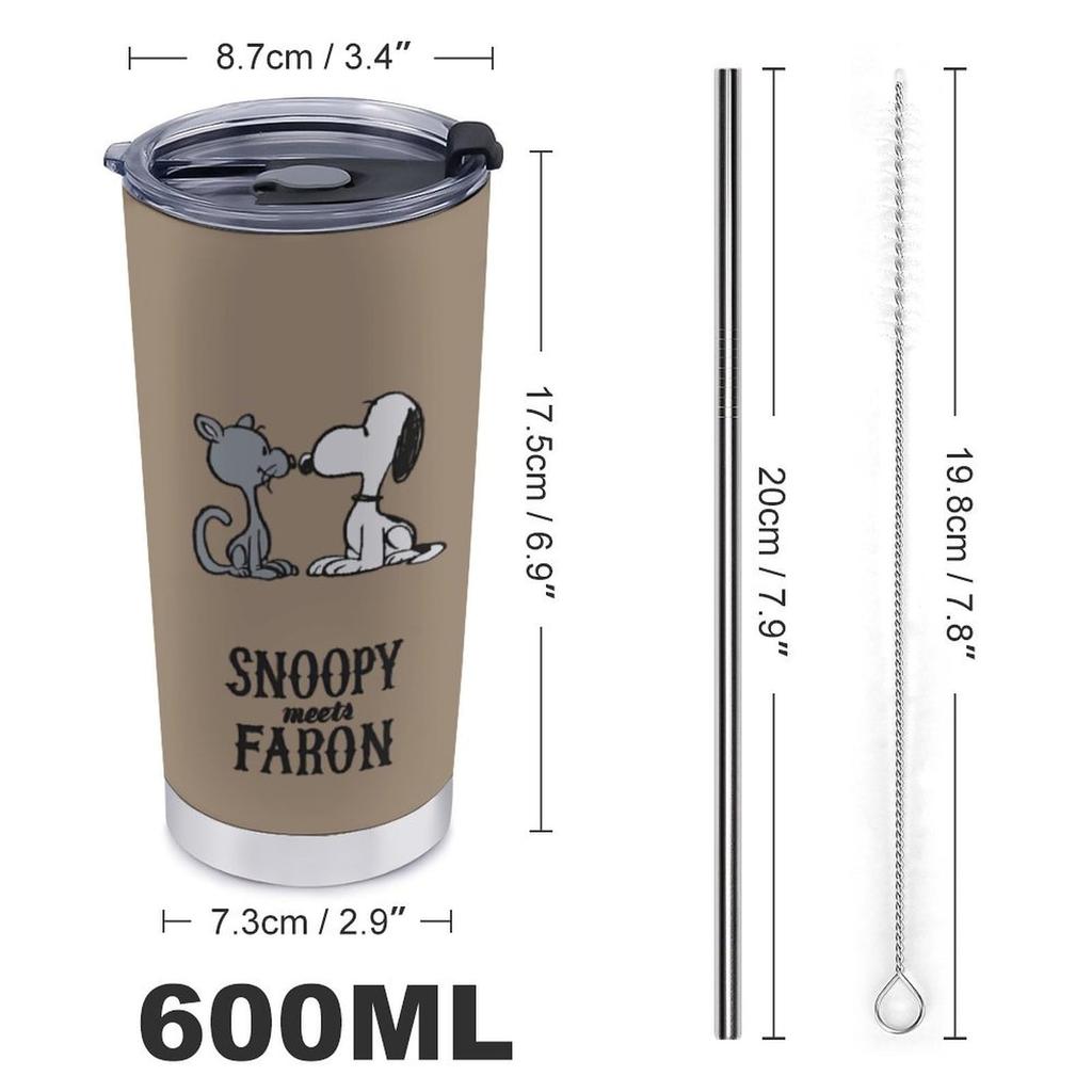 Snoopy Coffee Convenience Store Water Direct Stainless with Cute Character 600ml Tumbler, Mug, Cup, Cup, Insulated, Insulated, Bottle, Drinking,