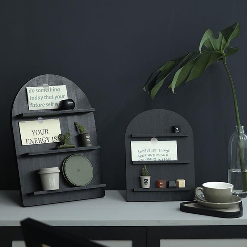 1шт деревянный органайзер для косметики белый скандинавский стиль многослойный минималистский черный серый полка для ванной комнаты дерево