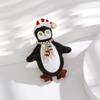 New Christmas penguin brooch, fashionable and cute, animal holiday clothing accessories, chest flower, collar pin