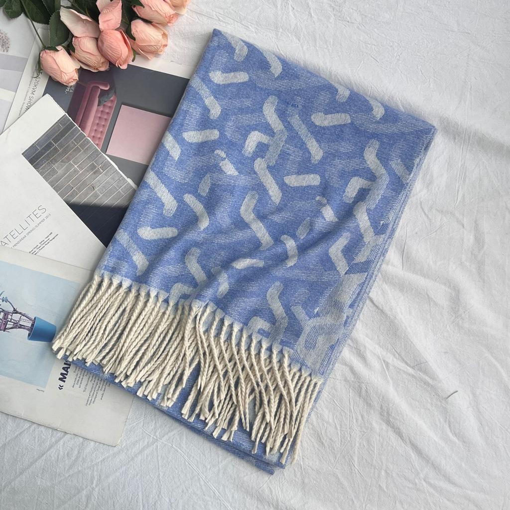 Winter Scarf for Women High End Fashion Houndstooth Shawl Long Tassel Imitation Cashmere Men's Warm Scarf