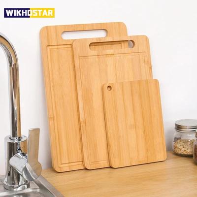 Деревянная разделочная доска двухсторонняя Доступные деревянные утолщенные доски для мяса, фруктов, овощей, полностью бамбуковый стол для резки продуктов