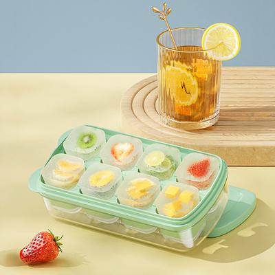 Мини-форма для кубиков льда в виде мишки с крышкой, пищевой силикон, форма для льда, легкое извлечение кубиков, без BPA, кухонная форма для заморозки продуктов