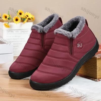 Модные женские ботинки, нескользящие, водонепроницаемые, зимние, зимние, обувь на платформе для женщин, теплые, ботильоны, короткая обувь для отдыха, хлопковая обувь
