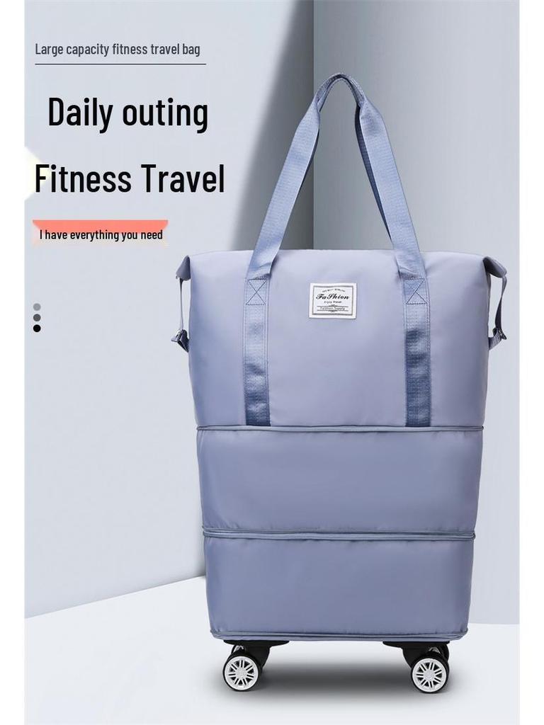 Очень большая расширяемая дорожная сумка-даффл на колесах: Разделение влажного/сухого, Легкий и Практичный для Дородового хранения и Деловых поездок.