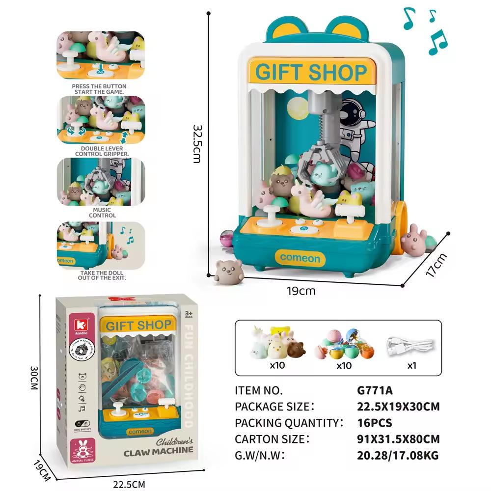 Игровой автомат для ловли кукол Большой Детский Игрушечный Автомат с Клешней для Кукол Машина для Кручения Яиц Девочка Мальчик Мини Бытовой Подарок на День Рождения