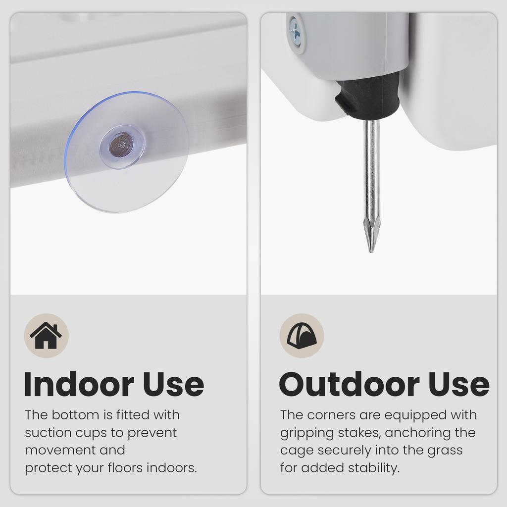 6 PanelDog Playpen Safe & Secure Indoor/Outdoor Pet Fence | Folding & Portable | Ideal for Small To Medium Dogs | Easy To Clean