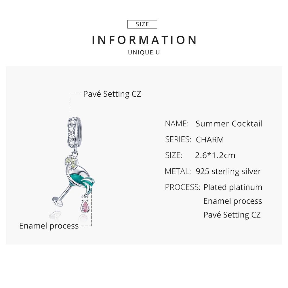 BAMOER Стерлингового Серебра 925 пробы Неторопливая летняя серия Подвеска-бусина для оригинального браслета