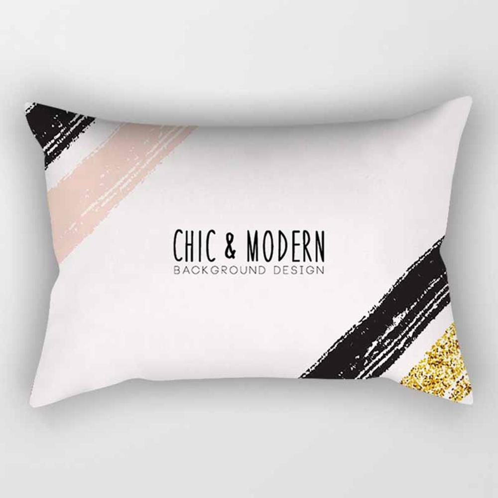 Розовая геометрическая полоса, прямоугольная наволочка 30*50 см, диванная подушка для объятий, наволочка для гостиной, спальни, стильный домашний декор