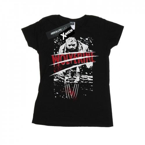 Marvel Womens/Ladies X-Men Split Red Wolverine Cotton T-Shirt