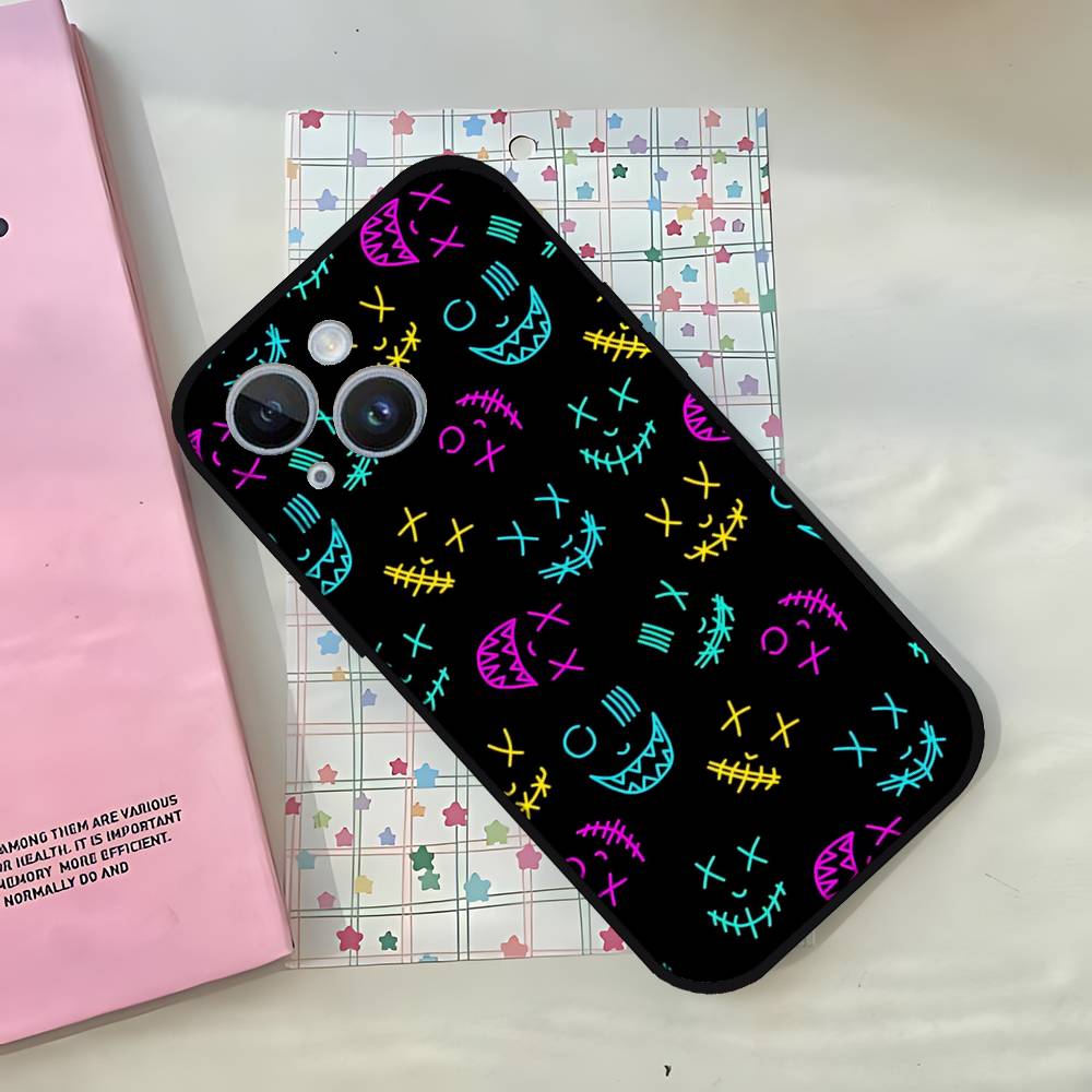 Чехол для телефона D-Devils-faces-S Для IPhone 1716 15 14 13 Pro Max 11 12 Mini X Xs XR Черный Силиконовый Чехол