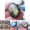 Captivating Madagascar Quartz Labradorite Natural Crystal Heart Pendant Decor For Unique Gifts