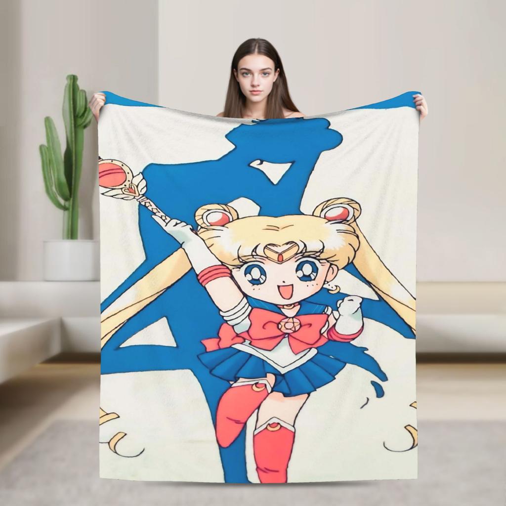 S-SAILOR Аниме M-MOON Фланелевое одеяло Зимнее Теплое Постельное белье Пледы для Детей Домашний Декор Графический Покрывало Чехол для Диван-кровати
