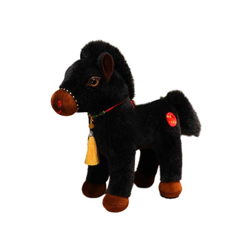 Long Mane Standing Foal Plush Doll Fluffy Tail Cartoon Horse Stuffed Toy Pony Plush Toys Kids Gift