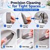 Pumice Stone Toilet Cleaner with Extra Long Handle, Powerfully Removes Yellow Stains, Limescale(Purple, 1A+3B)