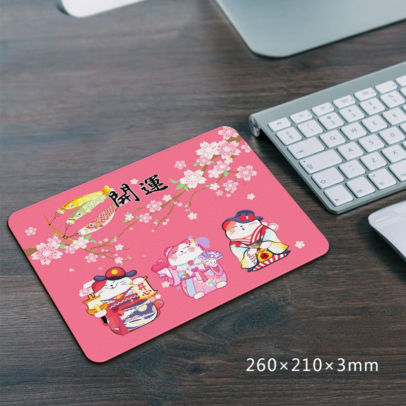 210*260*3mm Mouse Pad Non-Slip Office Tables Desk Mat Oil Painting Style Mouse Carpet Rubber Base Desktop Pad
