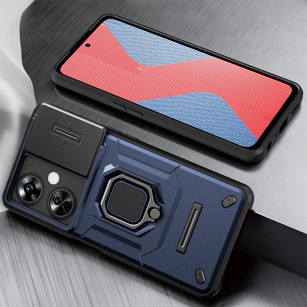 KEYSION Противоударный чехол для OnePlus Nord CE 3 Lite 5G, защитное кольцо для объектива камеры, чехол-подставка для телефона для Nord CE 3 5G