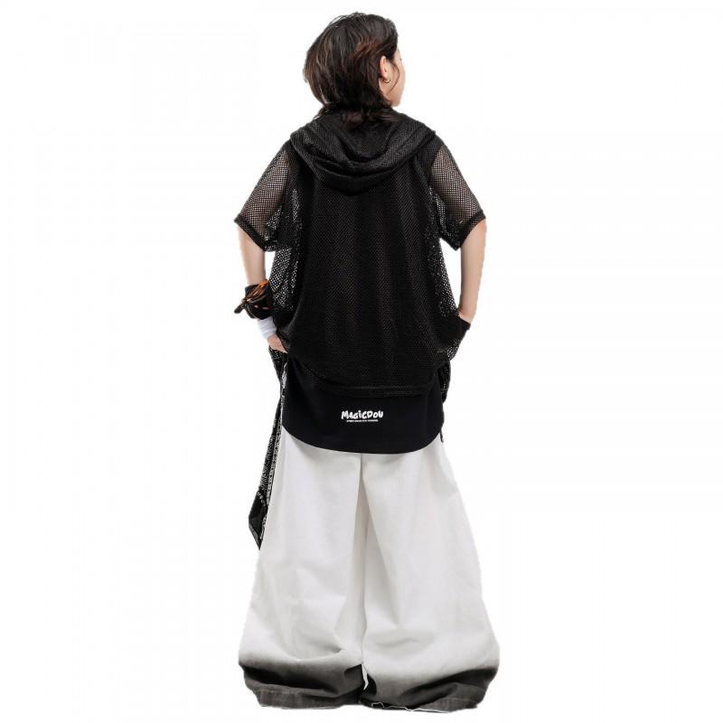 Kids Hip Hop Dance Outfit Set Boys Girls Streetwear Performance Costume With Accessories