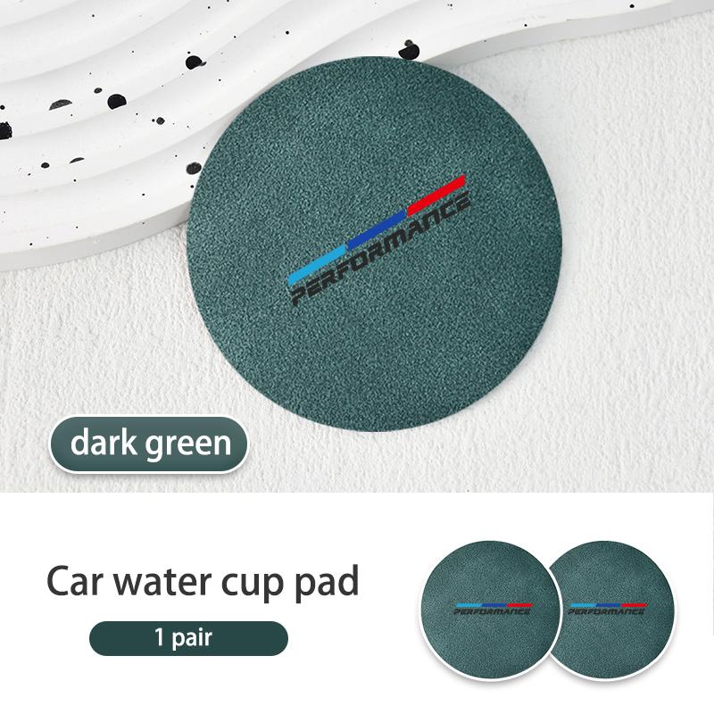 XWDS7 For BMW Suede Car Coaster Water Cup Drink Holder Anti-Slip Pad 1 2 3 5 7 Series X1 X2 X3 X4 X5 X6 G20 G30 G11 G12