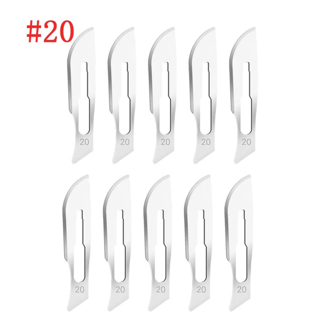 Хирургический скальпель из углеродистой стали с лезвиями и ручкой, скальпель, режущий инструмент своими руками, ремонт печатных плат, хирургический нож для животных, дропшиппинг, хирургический нож