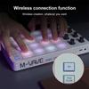 M-VAVE SMC-PAD Беспроводной MIDI-контроллер Подходящая перкуссионная клавиатура Интерфейс USB-C Портативный дизайн Маленький MIDI-пэд для начинающих