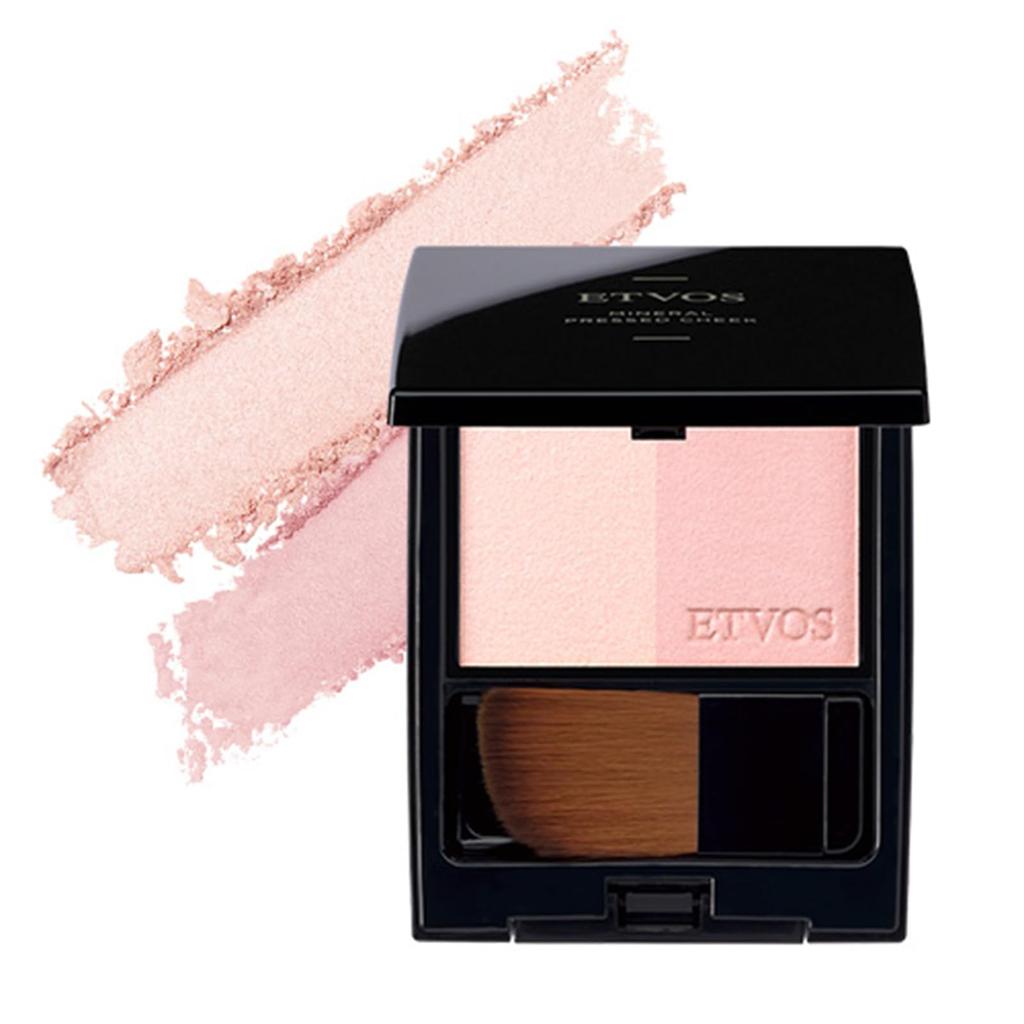 ETVOS Mineral Pressed Cheek Powder Pale Highlighter for Sensitive Pearlescent #Mute (Cheek Skin, Dullness, Dryness, Shine, Soap-free)