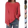 Women's Long-sleeved T-shirts Spring New Women's Fashion Leisure Versatile Commuting Pullover Round Neck T-shirt