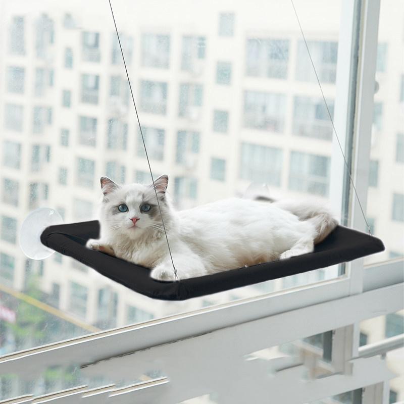 Pet Cat Hammock Hanging Cat Bed Bearing 20Kg Comfortable Cat Sunny Window Seat Kitten Climbing Frame Pet Accessories